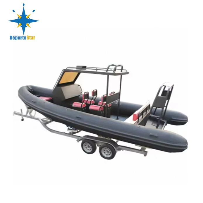 Militärs aufblasbares Boot
